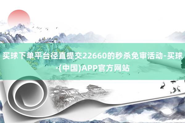 买球下单平台径直提交22660的秒杀免审活动-买球·(中国)APP官方网站