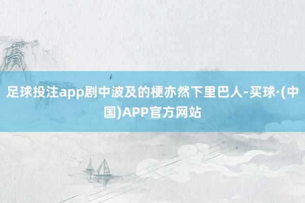 足球投注app剧中波及的梗亦然下里巴人-买球·(中国)APP官方网站