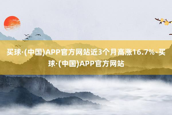 买球·(中国)APP官方网站近3个月高涨16.7%-买球·(中国)APP官方网站