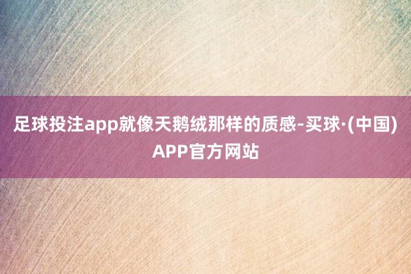 足球投注app就像天鹅绒那样的质感-买球·(中国)APP官方网站