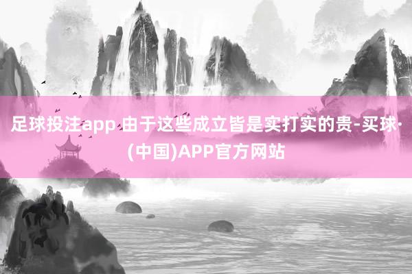 足球投注app 由于这些成立皆是实打实的贵-买球·(中国)APP官方网站