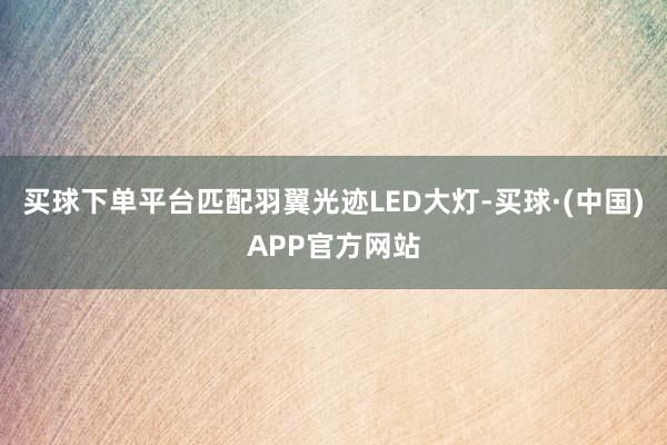 买球下单平台匹配羽翼光迹LED大灯-买球·(中国)APP官方网站