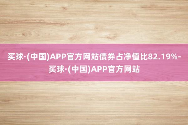 买球·(中国)APP官方网站债券占净值比82.19%-买球·(中国)APP官方网站