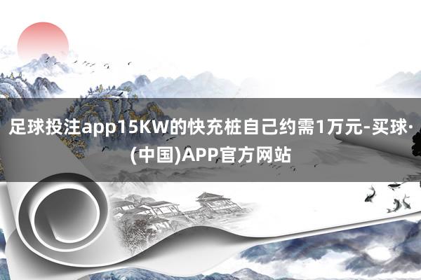 足球投注app15KW的快充桩自己约需1万元-买球·(中国)APP官方网站