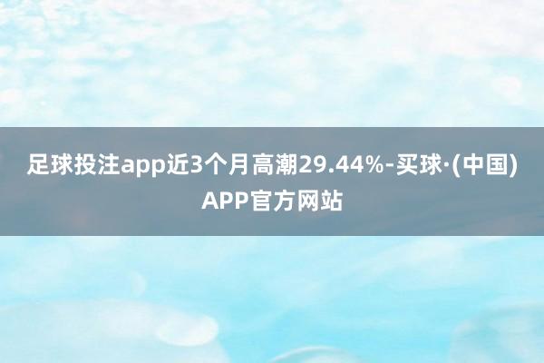 足球投注app近3个月高潮29.44%-买球·(中国)APP官方网站