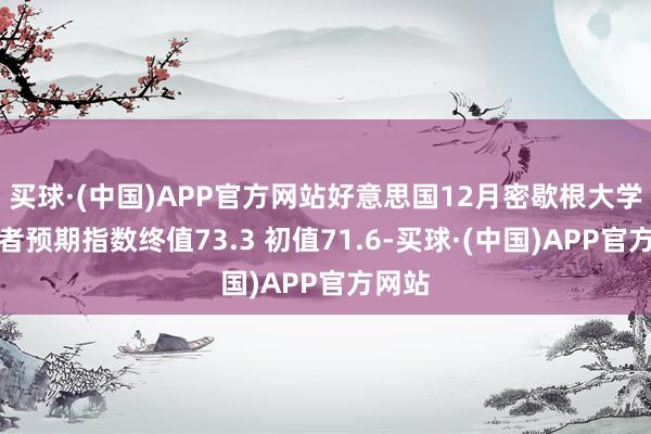 买球·(中国)APP官方网站好意思国12月密歇根大学滥用者预期指数终值73.3 初值71.6-买球·(中国)APP官方网站