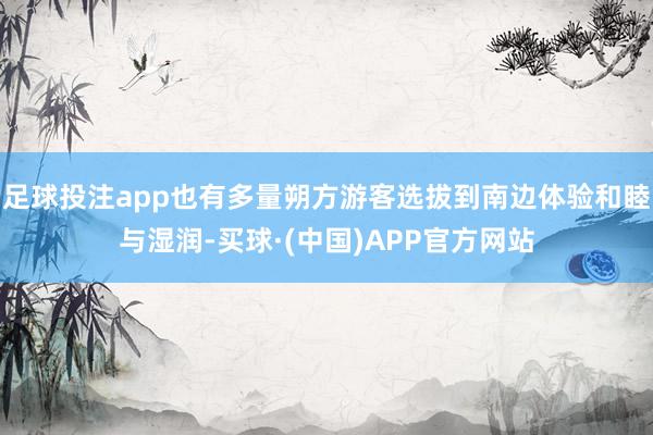 足球投注app也有多量朔方游客选拔到南边体验和睦与湿润-买球·(中国)APP官方网站