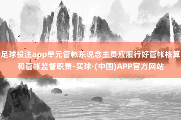 足球投注app单元管帐东说念主员应履行好管帐核算和管帐监督职责-买球·(中国)APP官方网站