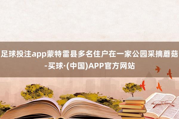 足球投注app蒙特雷县多名住户在一家公园采摘蘑菇-买球·(中国)APP官方网站