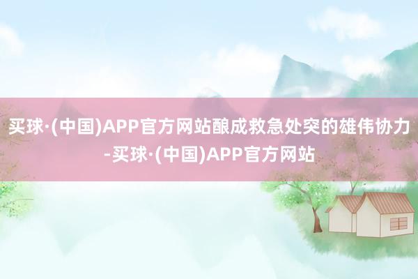 买球·(中国)APP官方网站酿成救急处突的雄伟协力-买球·(中国)APP官方网站