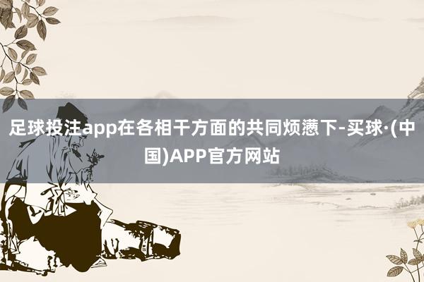 足球投注app在各相干方面的共同烦懑下-买球·(中国)APP官方网站